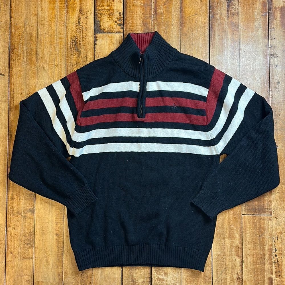 Dockers sweater size 14 to 16 quarter zip knit sweater pull over Cotton Spring